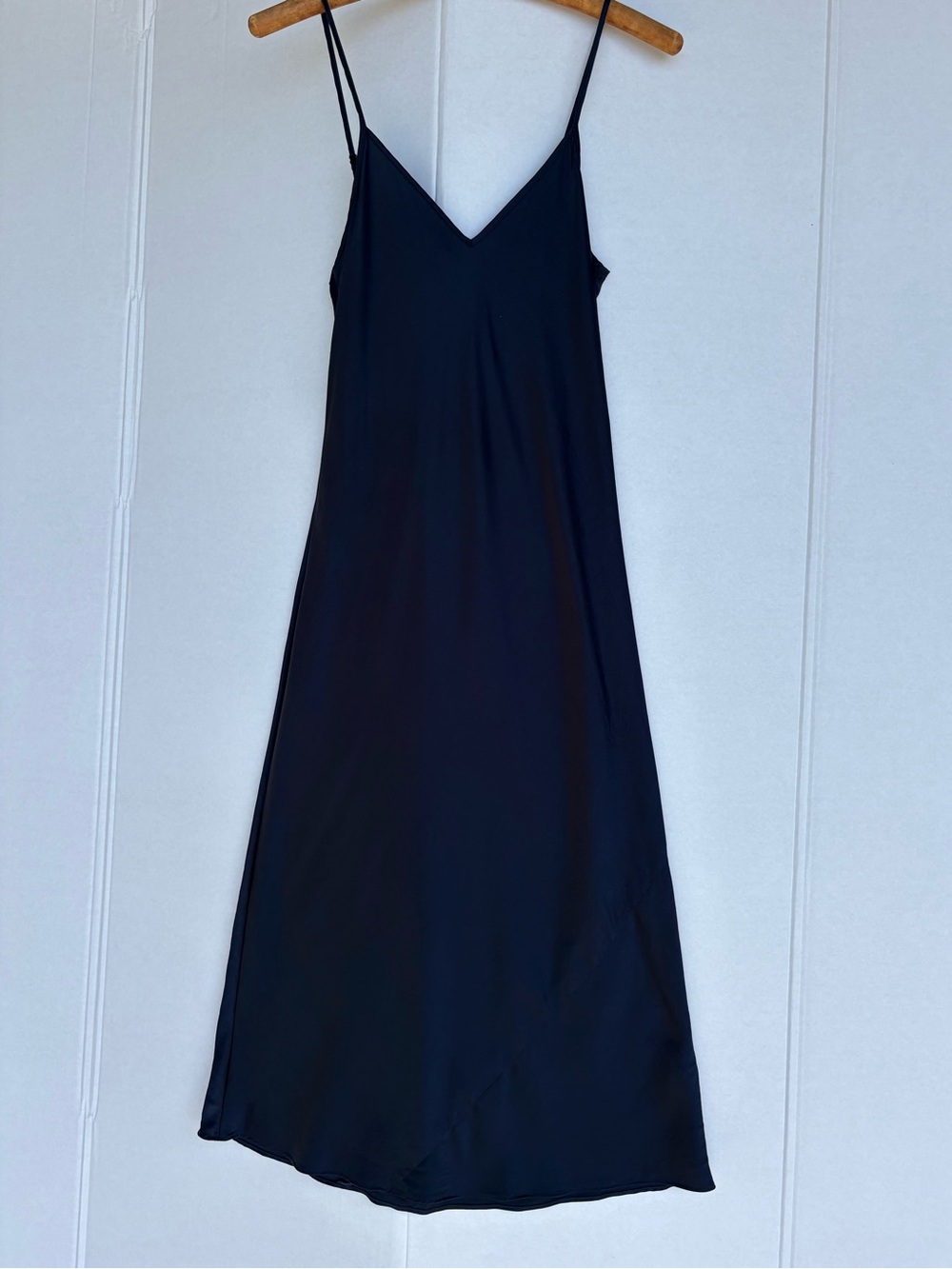 Quince Silk Navy Midi Slip Dress - Picture 6 of 9